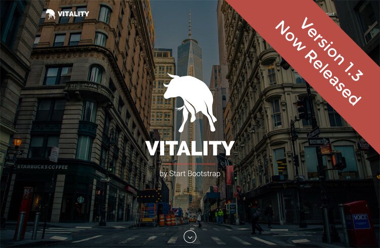 Vitality - One Page Bootstrap Theme